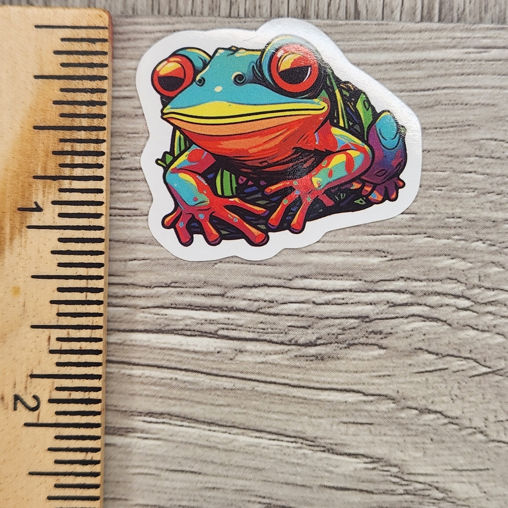 10/$10 Stickers Psychedelic Frogs Frog Sticker - Picture 1 of 4